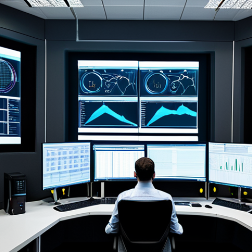Home 20 Network Security Operations**
"A modern security operations center (SOC) with analysts monitoring network traffic on large screens, displaying charts and graphs. Professional attire, fully clothed, safe for work. Focus on the technology and teamwork. Include firewalls, servers, and other network infrastructure elements. Correct proportions, well-formed hands, perfect anatomy, professional, appropriate content, family-friendly, high quality."
**