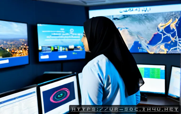 보안관제센터 직무의 성격과 특성 - Photorealistic cybersecurity security operations center in Pakistan, diverse Urdu-speaking analysts ...